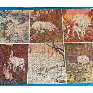 Michael Hague Art Unicorns Vintage 1983 Great American Puzzle Factory Complete